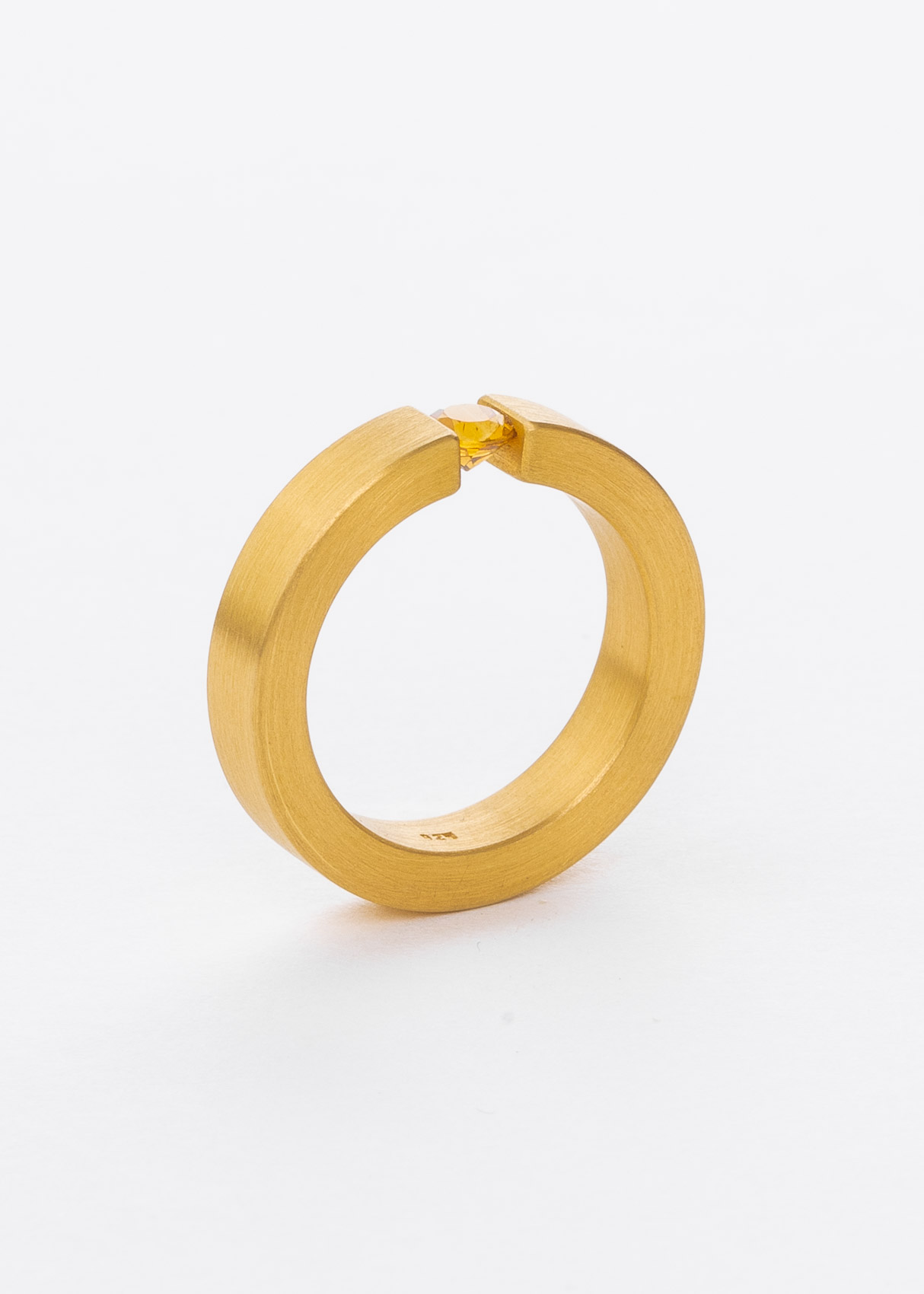 schmaler Spannring mit Citrin