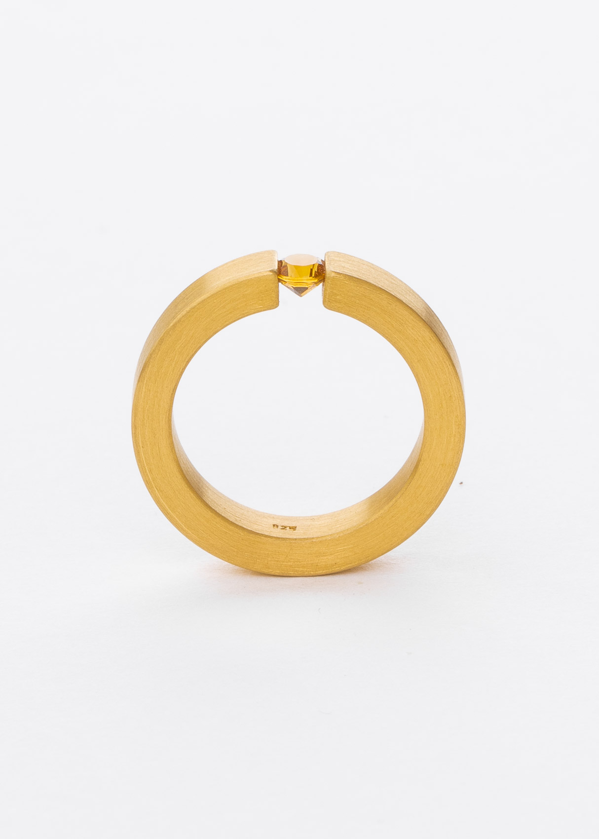 schmaler Spannring mit Citrin – Bild 2